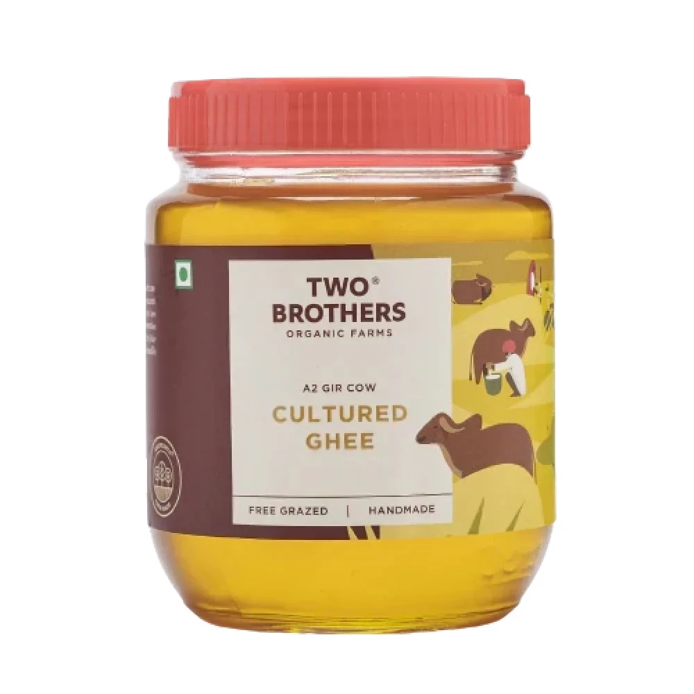 Two Brothers Organic Farms A2 Gir Cow Cultured Ghee, 1000 ml-1.webp